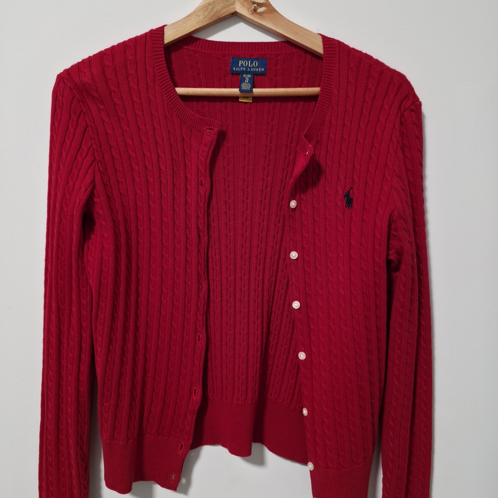 Polo by Ralph Lauren Vibrant Red Knit Sweater